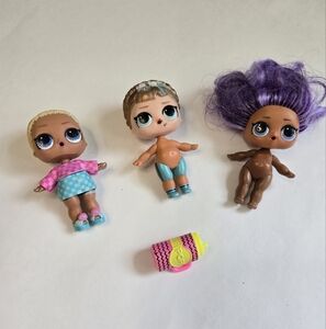 3 L.O.L. Surprise! Dolls Figures And 1 Bottle
